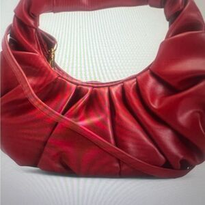 8 Other Reasons Red Hobo Bag with Glossy Finish